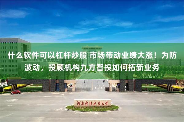 什么软件可以杠杆炒股 市场带动业绩大涨！为防波动，投顾机构九方智投如何拓新业务