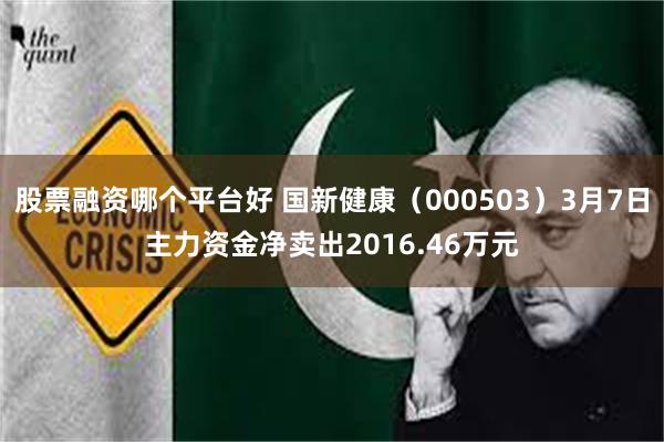 股票融资哪个平台好 国新健康（000503）3月7日主力资金净卖出2016.46万元