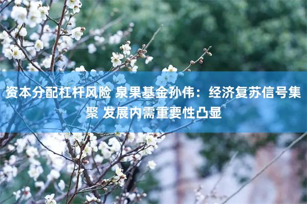 资本分配杠杆风险 泉果基金孙伟：经济复苏信号集聚 发展内需重要性凸显