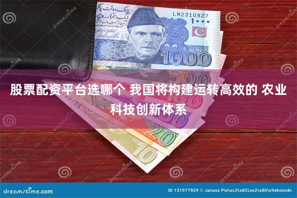 股票配资平台选哪个 我国将构建运转高效的 农业科技创新体系